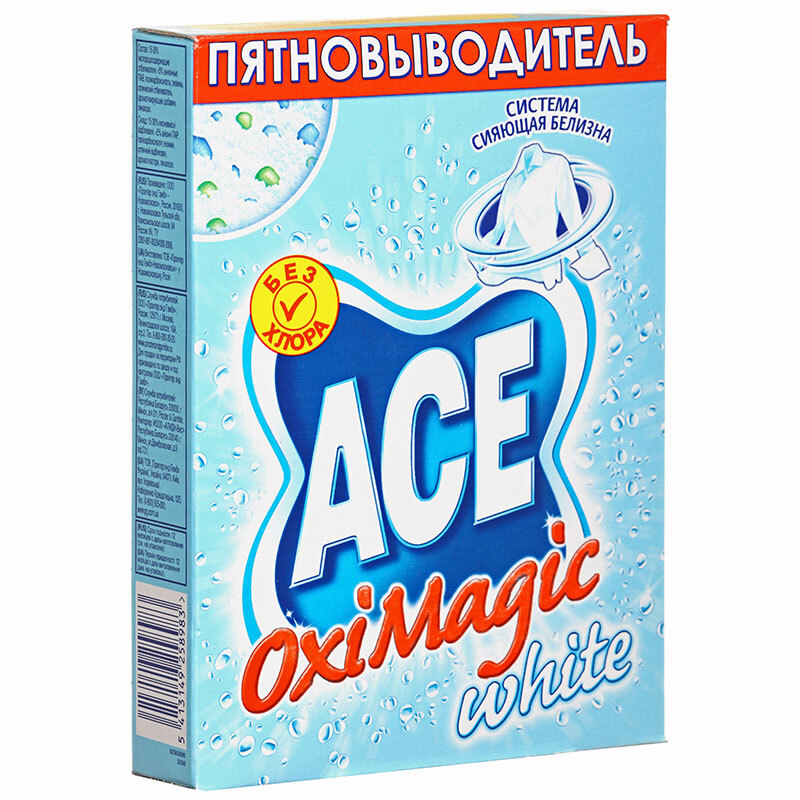 Ace oxi magic. Ace пятновыводитель Oxi Magic White 500г. Асе пятновыводитель Oxi Magic 500 г. Асе отбеливатель порошок Oxi Magic. Ace порошок пятновыводитель отбеливатель.