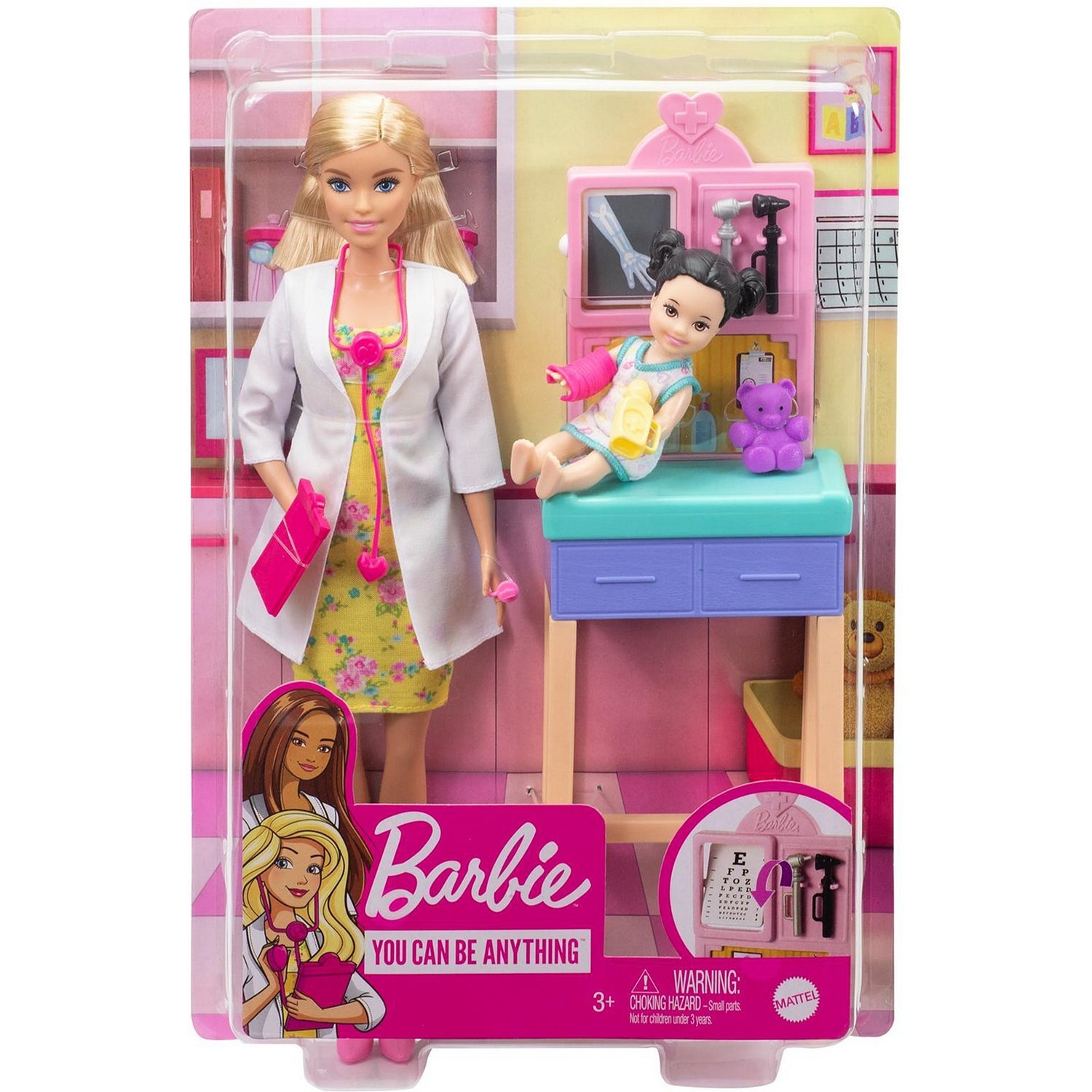 Набор игровой кукла Mattel Barbie GTN51 Профессии Детский Педиатр - купить  с доставкой по выгодным ценам в интернет-магазине OZON (921142712)