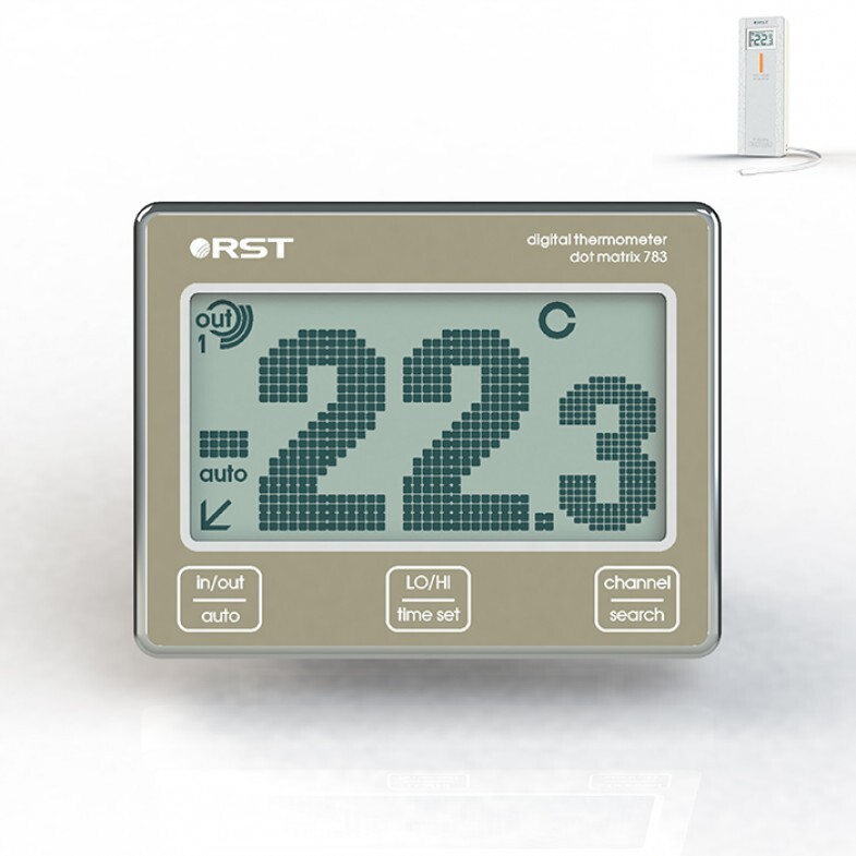 Электронный термометр с радиодатчиком dot matrix 783 (RST 02783)