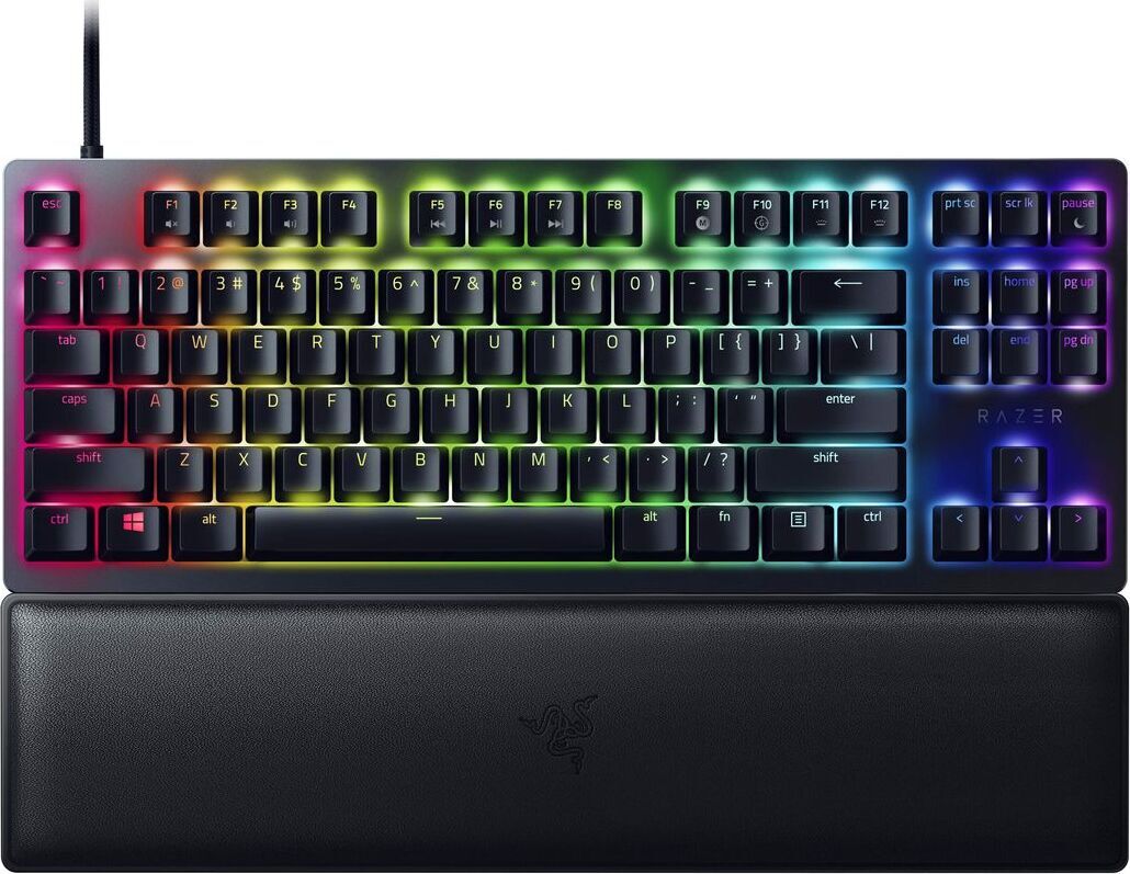 Razer Игровая клавиатура проводная Huntsman V2 Tenkeyless, (Linear Optical Red), Русская раскладка, черный