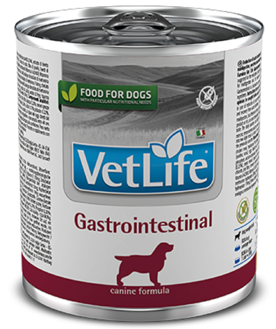 Консервы/влажный корм Farmina Vet Life Natural Diet Dog Gastrointestinal Фармина Вет Лайф Гастроинтестинал диетический, для собак всех пород при заболеваниях пищеварительного тракта, (300 гр*6 шт)