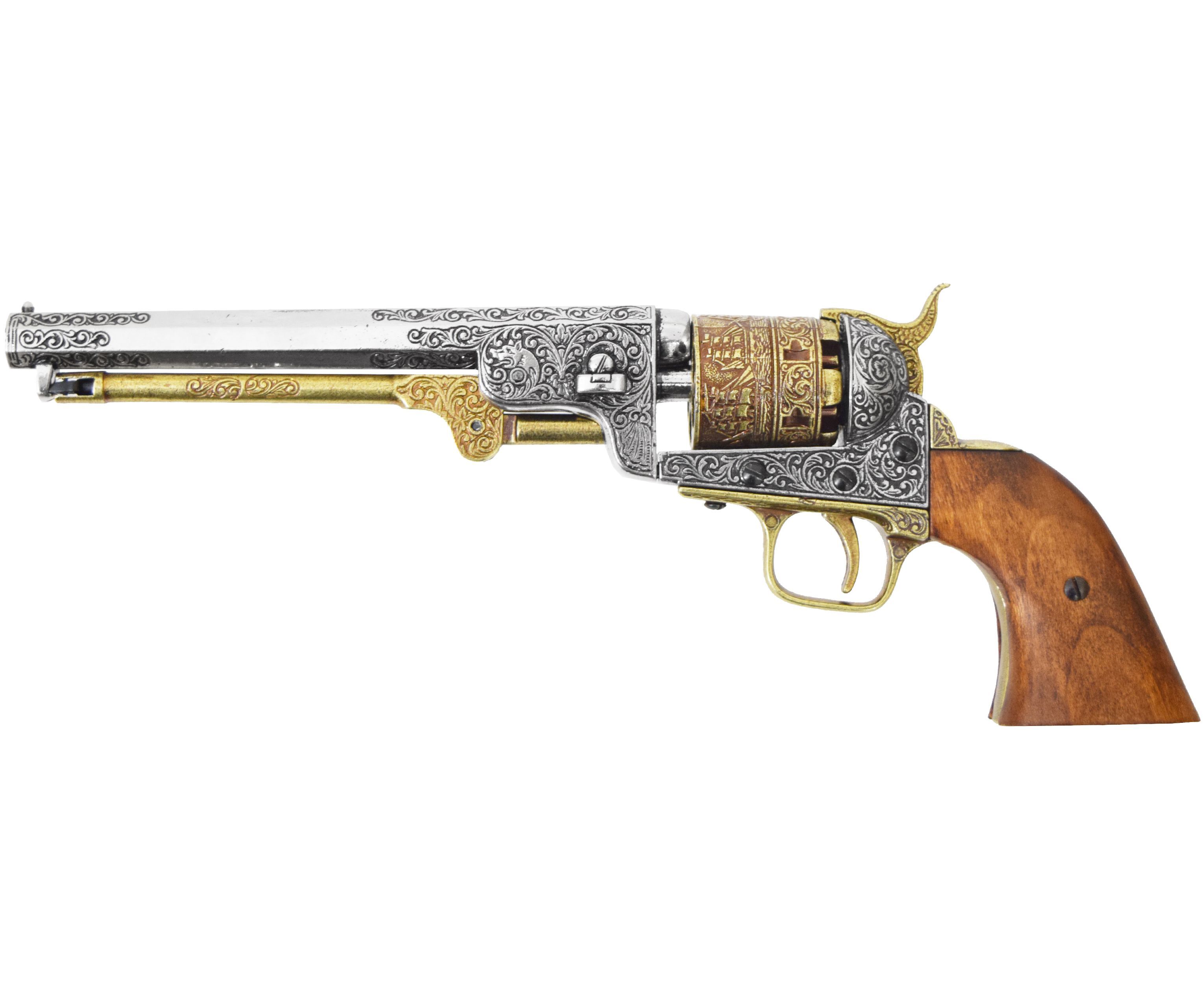 Макет револьвера Denix Colt Navy (D7/1040L, 1851 г, США, латунь)