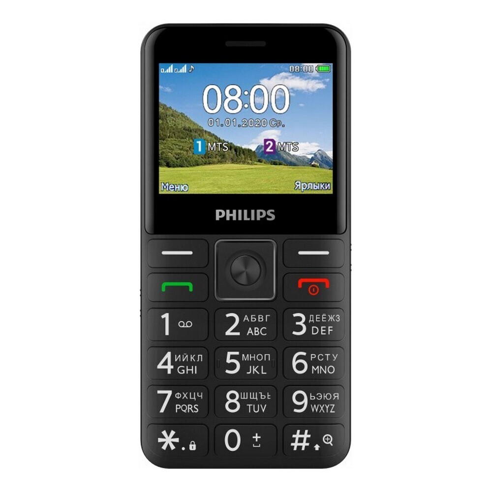 Мобильный телефон Philips Xenium E207, черный - купить по выгодной цене в  интернет-магазине OZON (304226335)