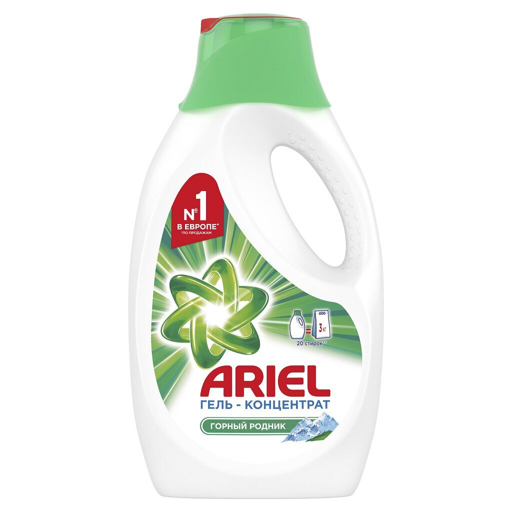 Гель для стирки Ariel горный Родник, 1.3л