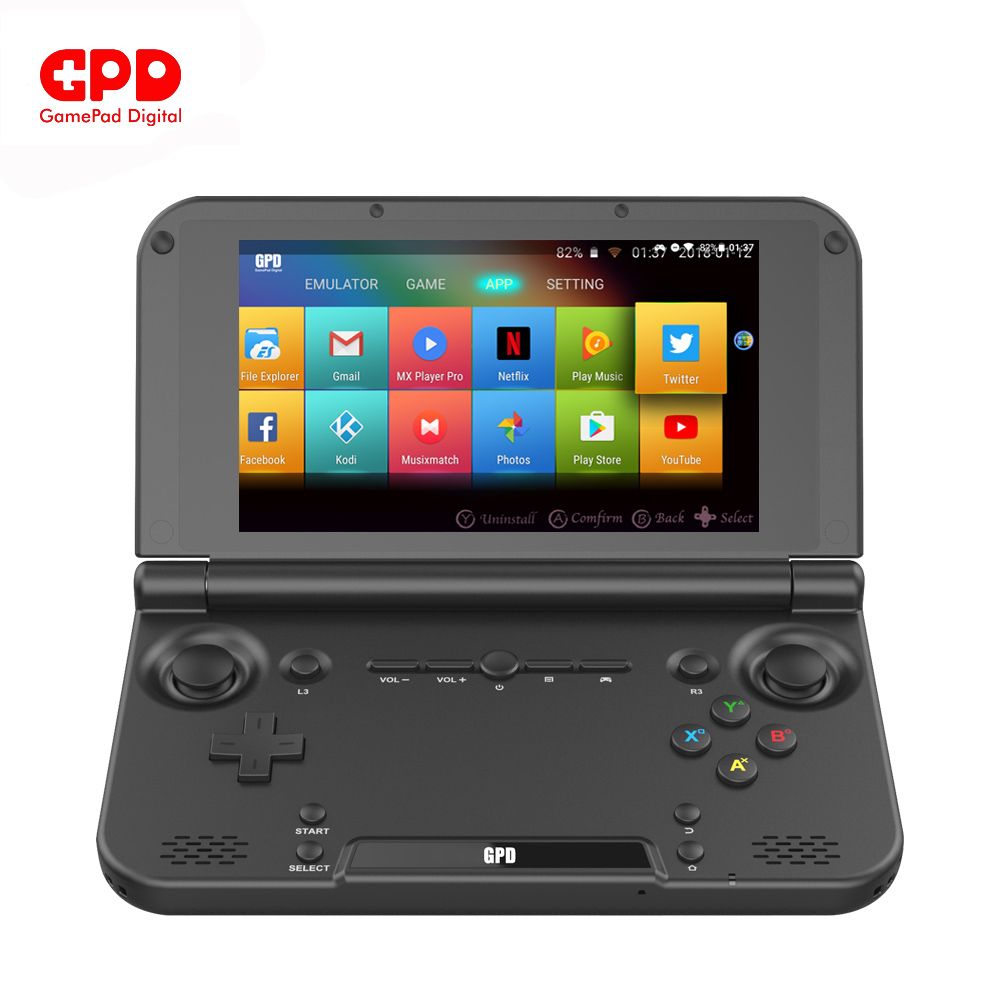 ИгроваяконсольGPDXDPlus,8-ядерныйпроцессорMT8176,экран5дюймов,4ГБ/32ГБ,Android7,0,черный