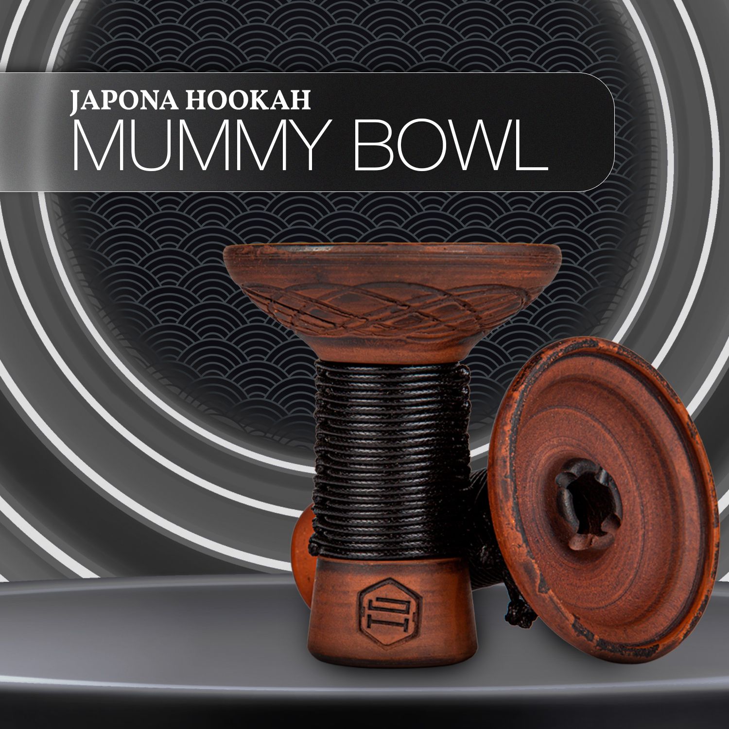 Чаша ручной работы для кальяна Japona Hookah Mummy Black bowl Phunnel ,  чашка для кальяна , чашка для табака , глинянная - купить с доставкой по  выгодным ценам в интернет-магазине OZON (293880196)