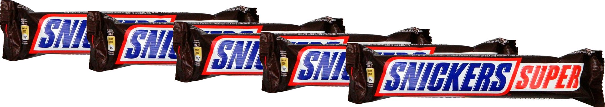 Шоколадный батончик snickers super, 80 г