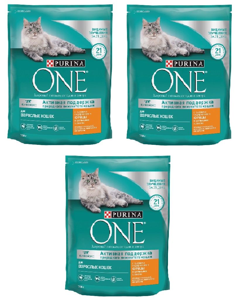 Корм сухой / Пурина Ван / Purina One для взрослых кошек с высоким содержанием ку