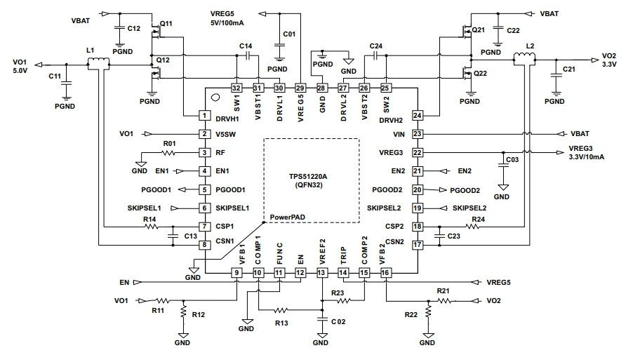 Tps65161 схема включения