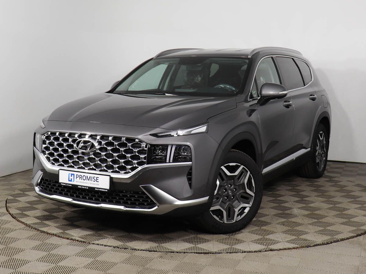 Новый Hyundai Santa Fe 2019 чёрный цвет