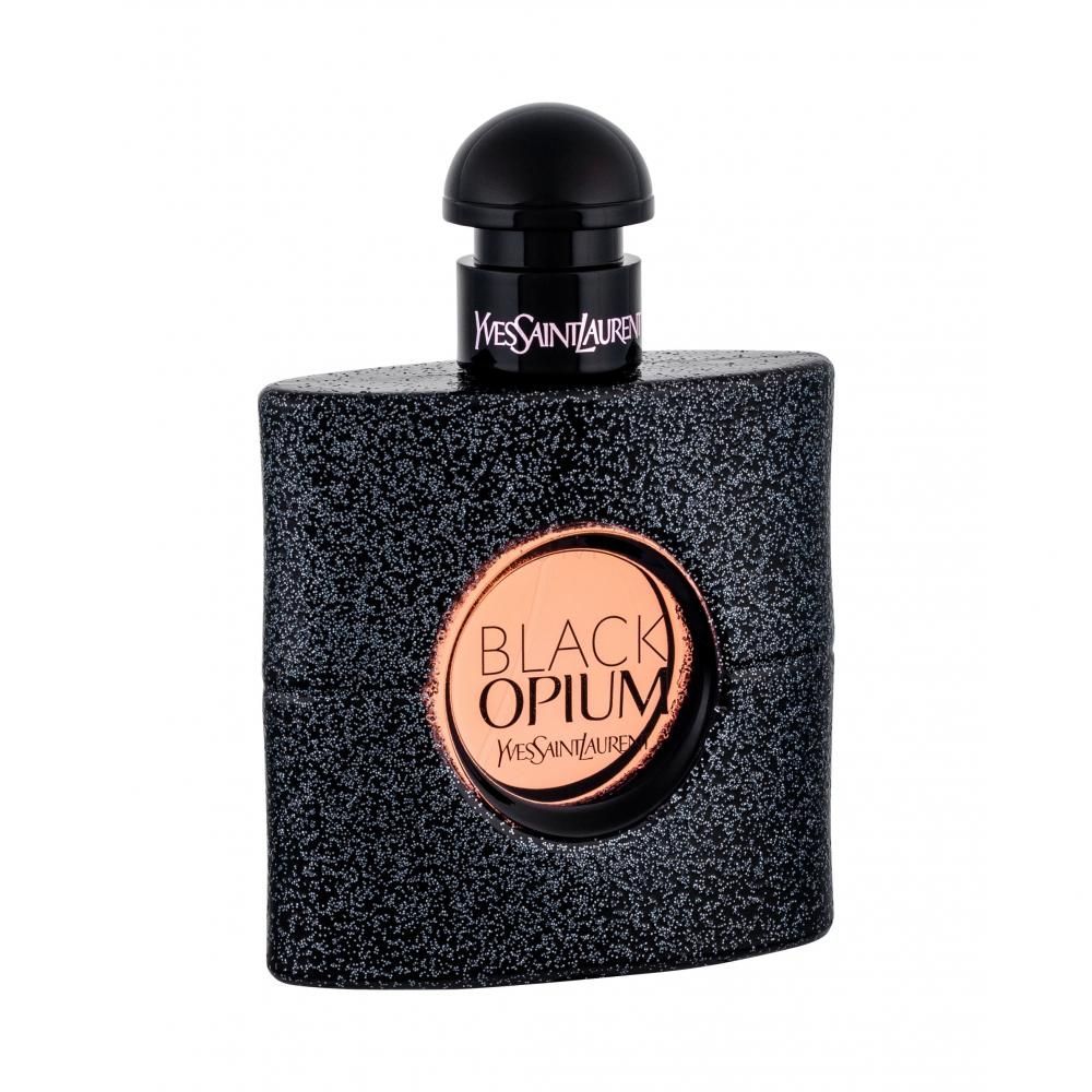 Black yve. YSL Black Opium EDP. Духи Yves Saint Laurent Black Opium 90 мл. Ив сен Лоран духи Black Opium. Духи Ив сен Лоран женские Блэк опиум.