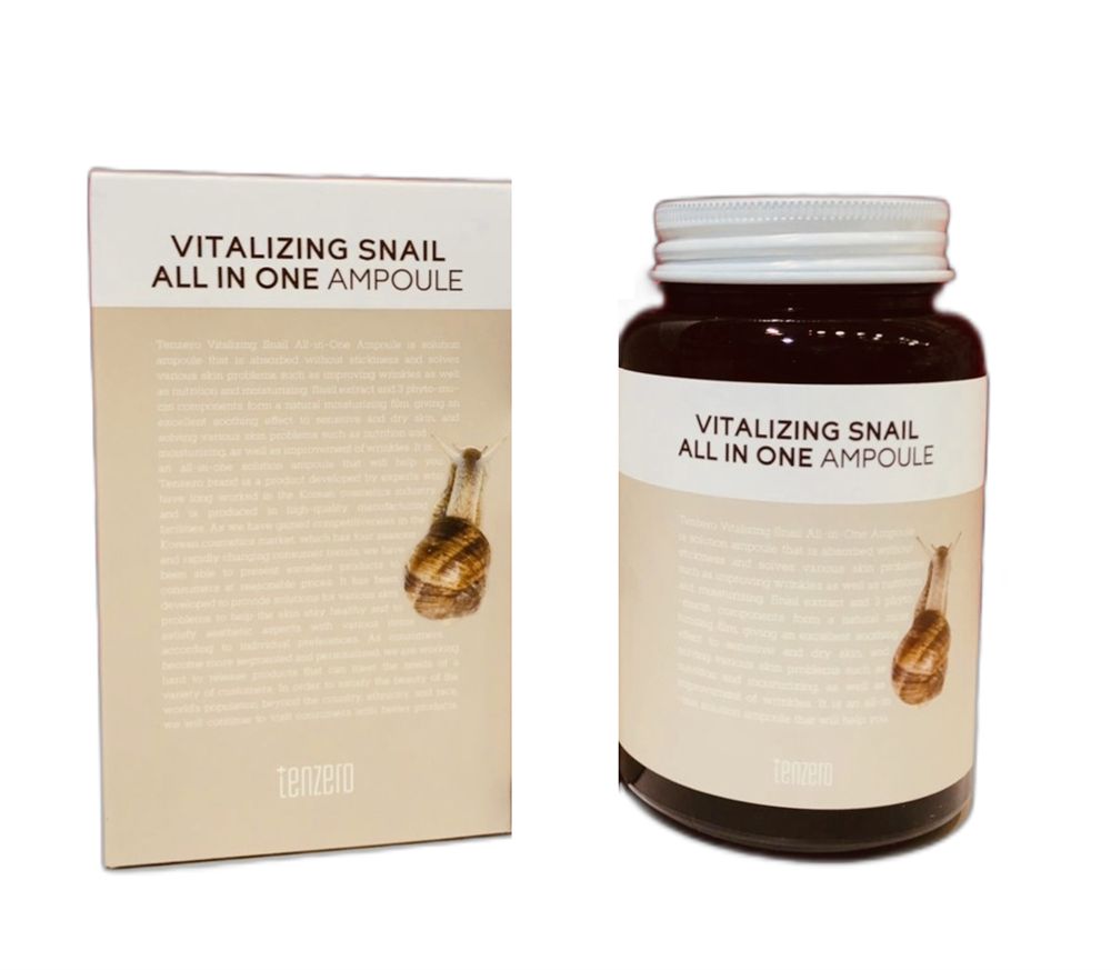 Tenzero snail. Tenzero vitalizing snail all in one ampoule. сыворотка с улиткой 250 мл. крем tenzero с улиткой. сыворотка для лица ampoule 110ml (tenzero).