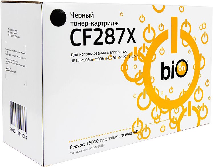 Картридж Bion BCR-cf287x. Bion today. 506 Дн.э.. Лазерный картридж Bion cf287x.