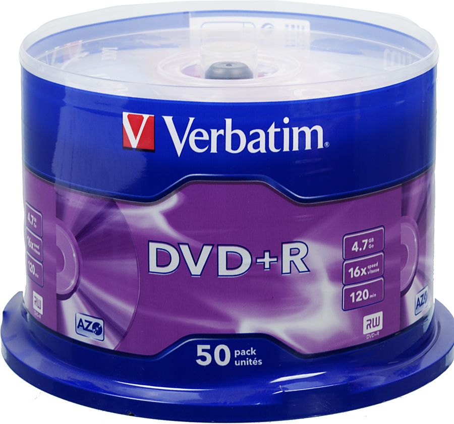 Диск DVD+R Verbatim 4.7Gb 16x Cake Box (50шт) (43550)