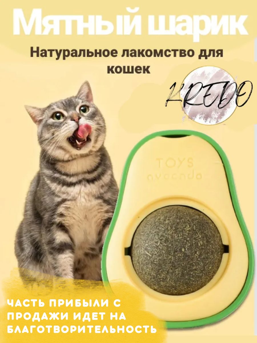 Кошачья мята шарик, игрушка конфета для кошек Авокадо, лакомство лизун,  леденец для кошек - купить с доставкой по выгодным ценам в  интернет-магазине OZON (561576476)