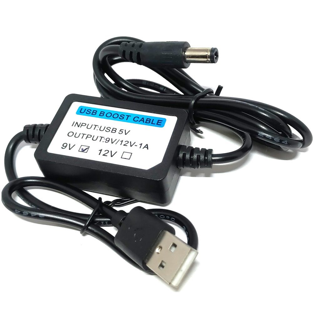 USBBoostDC-DC5Vto9V1A,ПовышающийUSBDC-DCпреобразователь,вход5В(USB),выход9В1А(Jack5.5mm),размеры49х33х11мм