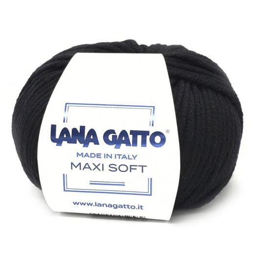 Пряжа Lana Gatto Maxi Soft 10008 Чёрный 1 моток (Лана Гатто Макси Софт 10008) купить на OZON по низкой цене (816356132)