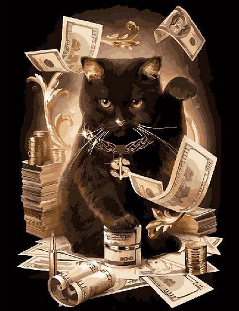 Картина по номерам Paintboy "Денежный босс" холст на подрамнике 40х50 см, GX8911