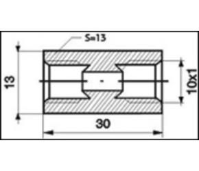 ПереходникWPT-124M10X1.0,L30MM