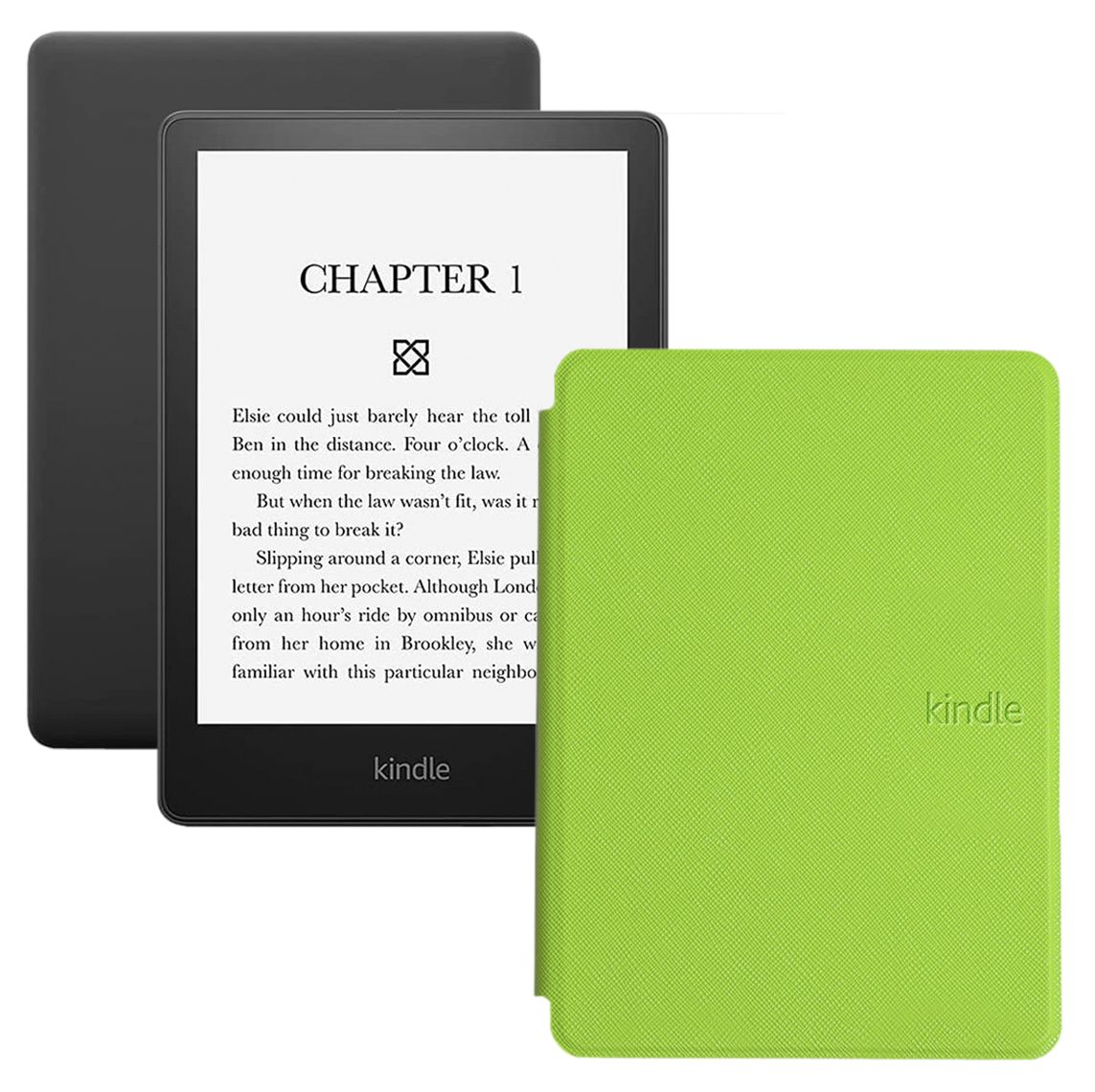 Amazon Kindle 6.8" Электронная книга PaperWhite 2021 16Gb SO + обложка, зеленый