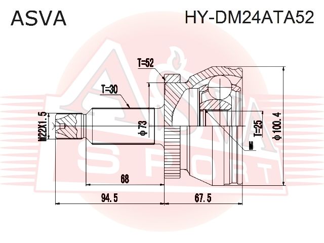 ШРУС внешний, перед прав/лев  — CO-3881A