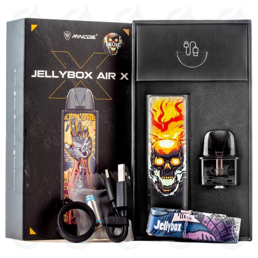 Jellybox v1. Rincoe JELLYBOX Air x 1000mah pod Kit. JELLYBOX Air x pod System Kit. Набор Rincoe JELLYBOX Air x - Skull. JELLYBOX Air x испарители.