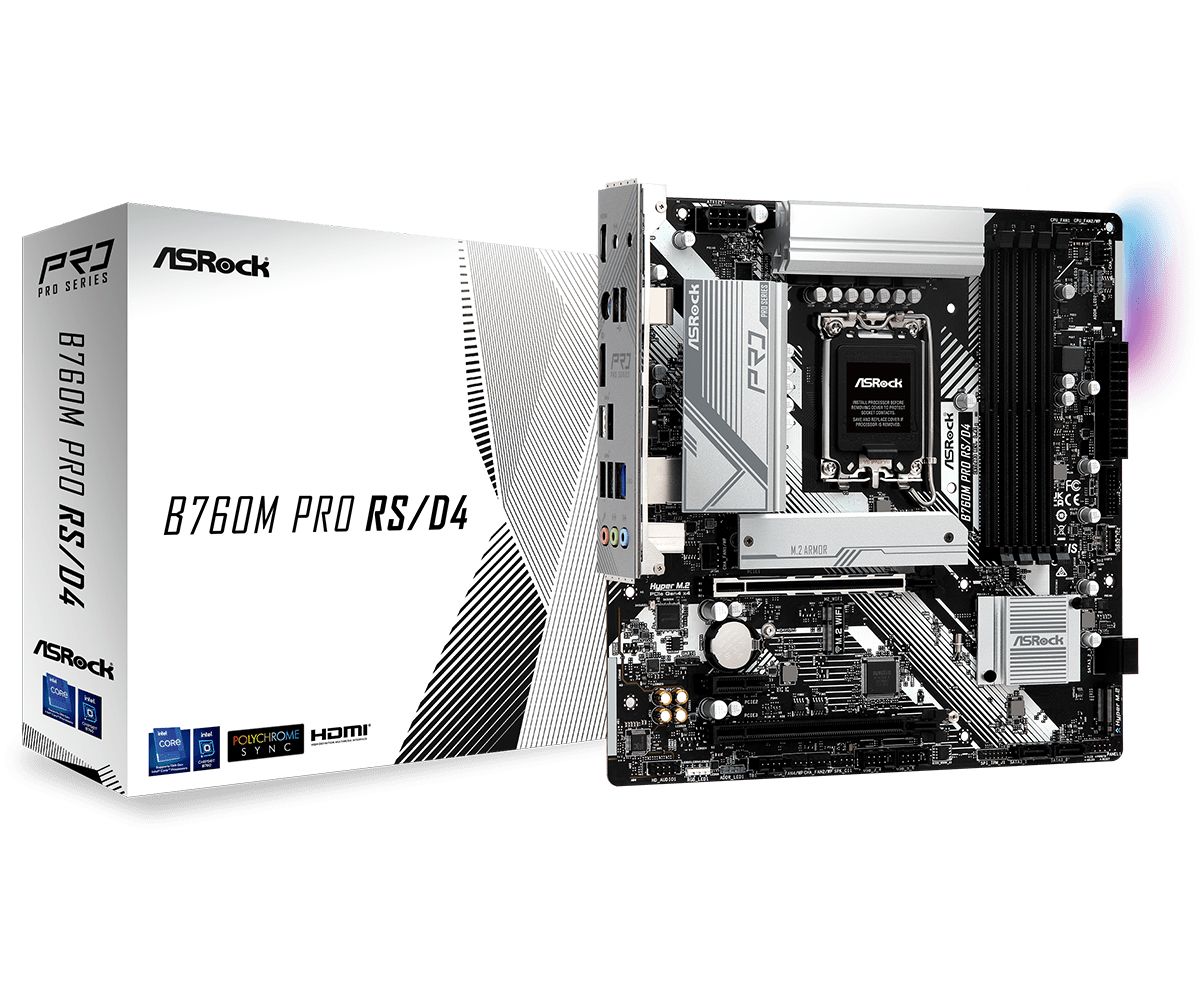 Материнская плата ASRock B760M PRO RS/D4 DDR4