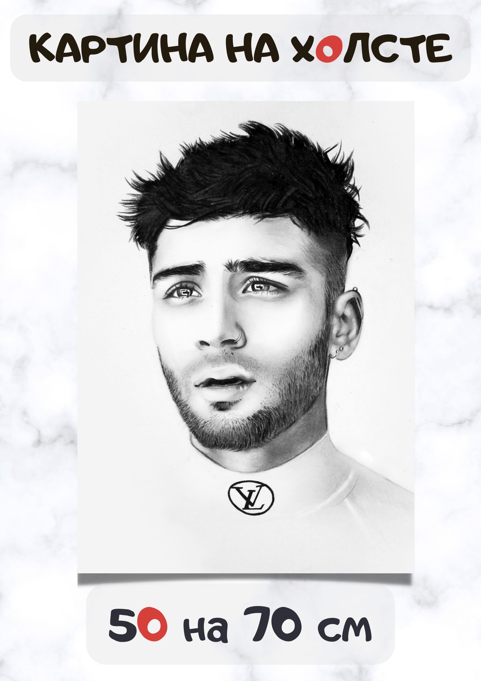 Красивая картина на холсте с изображением <b>Зейн</b> <b>Малик</b> Zayn Javadd Malik, бри...