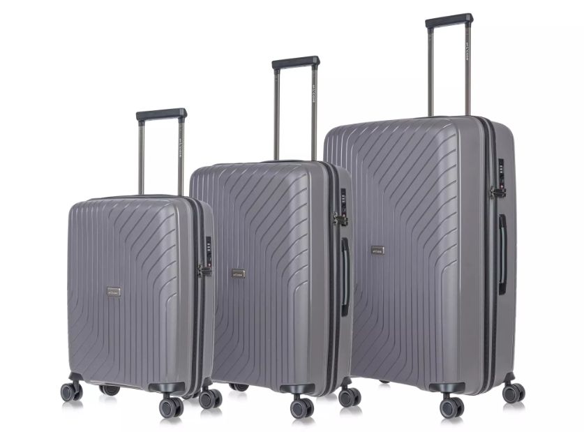 Чемодан l'Case Madrid. Чемодан l'Case, Madrid серый. Чемодан l'Case, 96758 Madrid серый 20". Чемодан LCASE С алюмин.