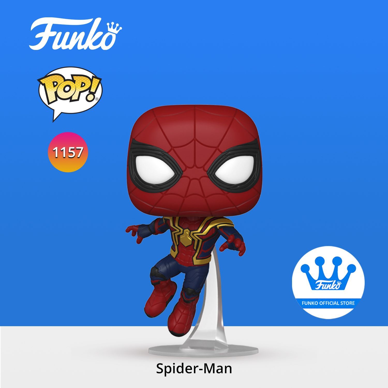 Фигурка Funko POP! Bobble Marvel Spider-Man No Way Home Spider-Man Leaping  (Tom Holland)/ Фанко ПОП Марвел 