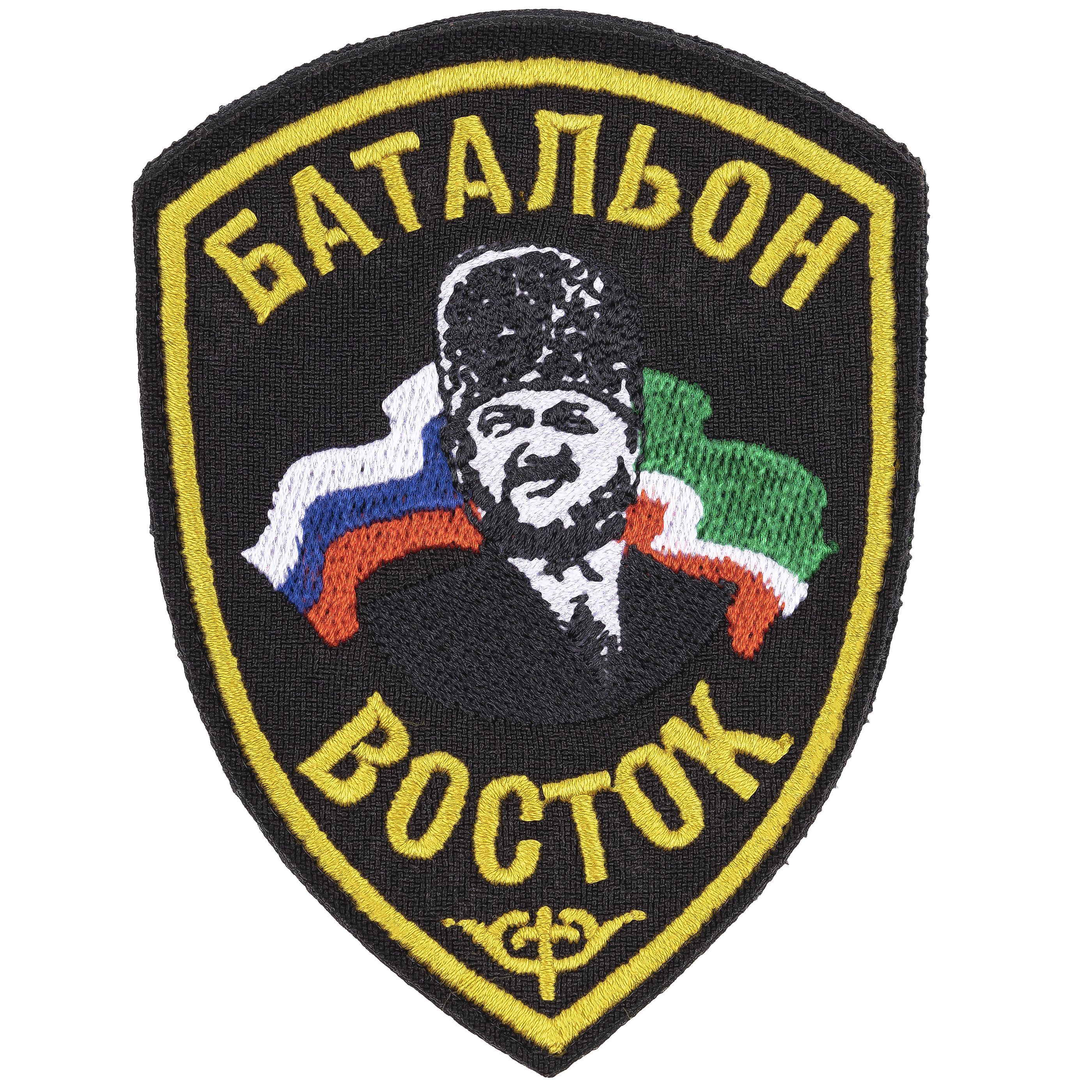 Нашивка, шеврон, патч (patch) на липучке Ахмат-батальон Восток  (Росгвардия), размер 10*7,5 см