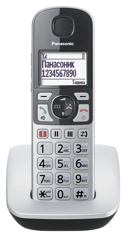 РадиотелефонPanasonicKX-TGE510RUS,серебристый