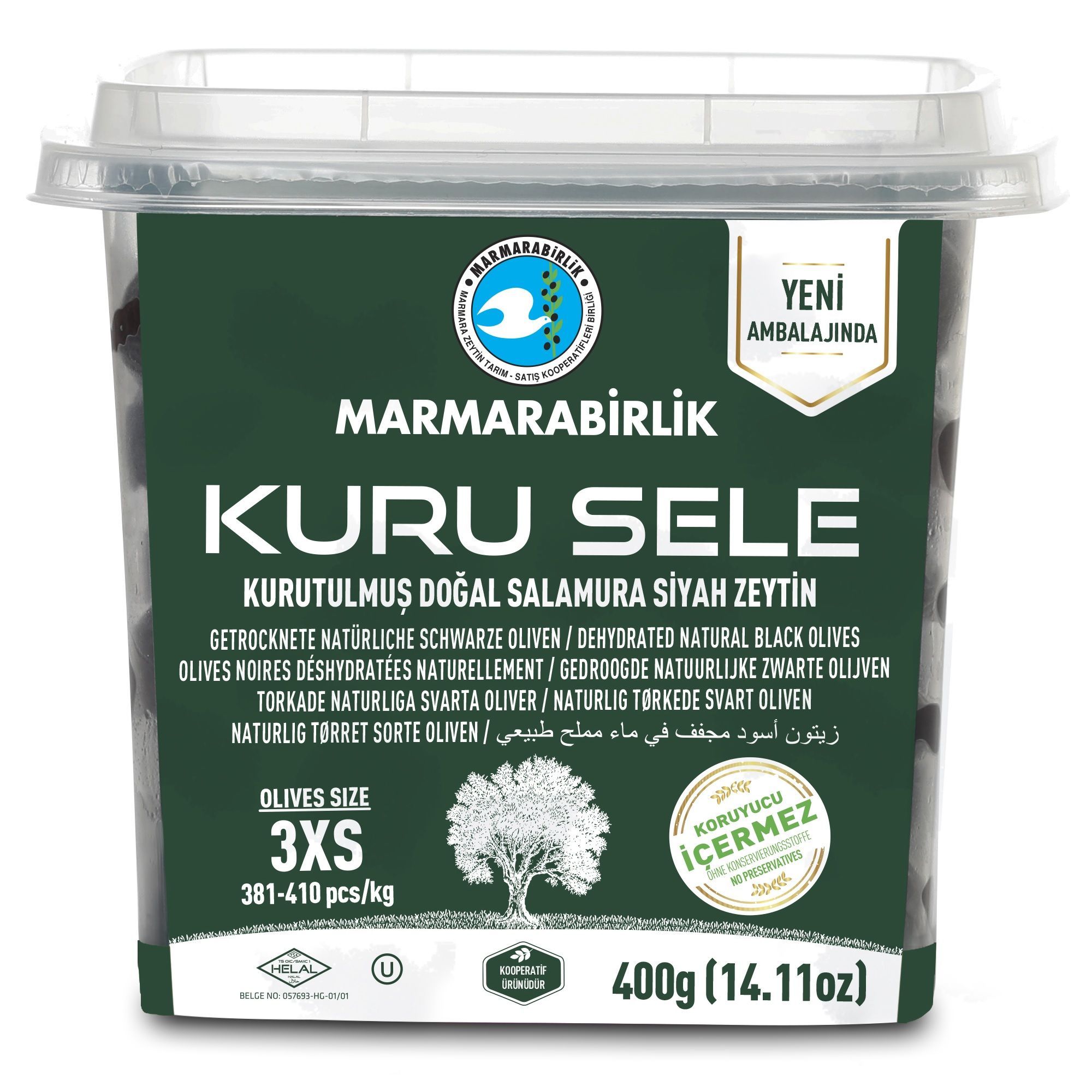 Оливки вяленые черные натуральные MARMARABIRLIK KURU SELE 3XS (381-410), с  косточкой, пл/б, нетто 410 г - купить с доставкой по выгодным ценам в  интернет-магазине OZON (269075883)