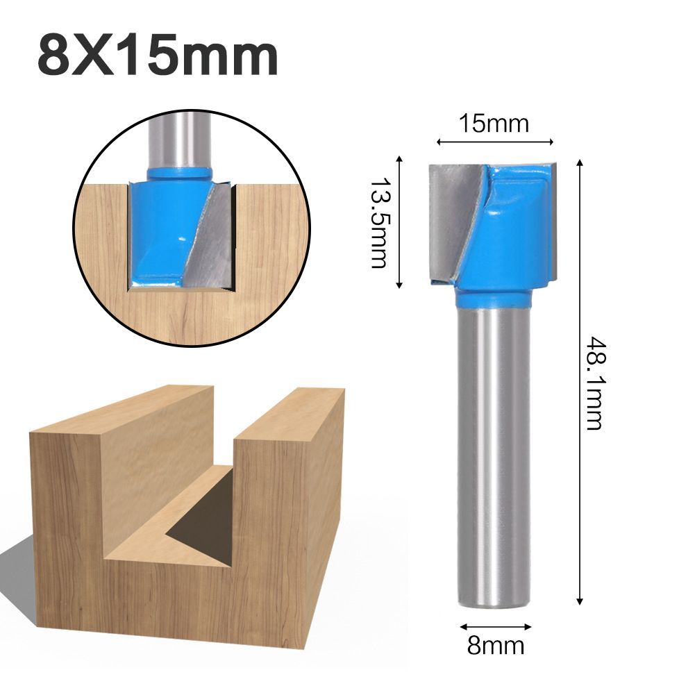 ФрезапазоваяпрямаяDxHxL15x13.5x48.1мм,хвостовик8мм