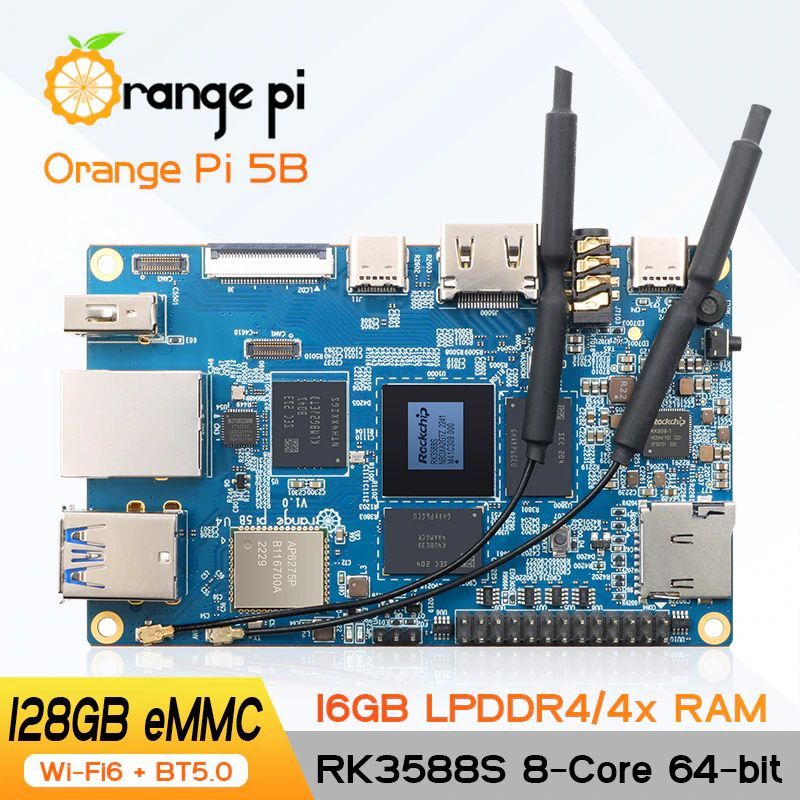 OrangePi5B(16gb128gb)микрокомпьютер/платаотorangepi