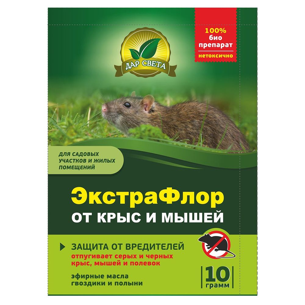 Средство от крыс и мышей ЭкстраФлор 10 г - купить с доставкой по выгодным  ценам в интернет-магазине OZON (1307145661)