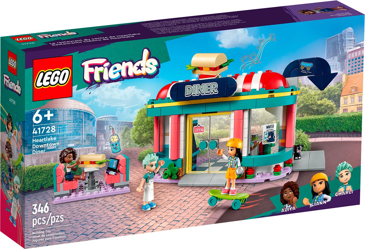 Конструктор LEGO Friends Закусочная в центре Хартлейк-Сити, 346 деталей,  6+, 41728 - купить с доставкой по выгодным ценам в интернет-магазине OZON  (935308259)