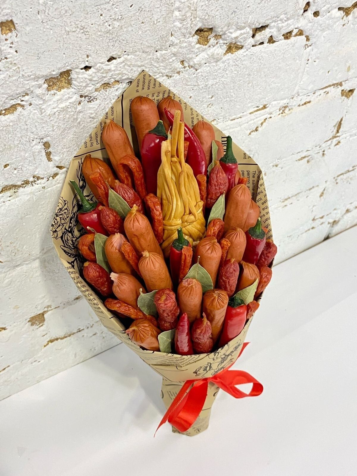 Мужской букет из колбасок