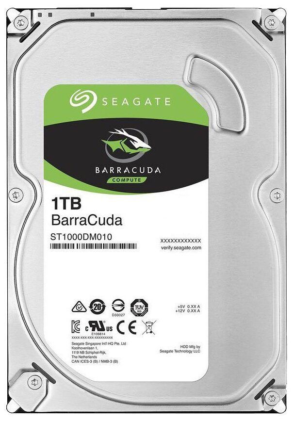 Seagate 1 ТБ Внутренний жесткий диск (ST1000DM010) 