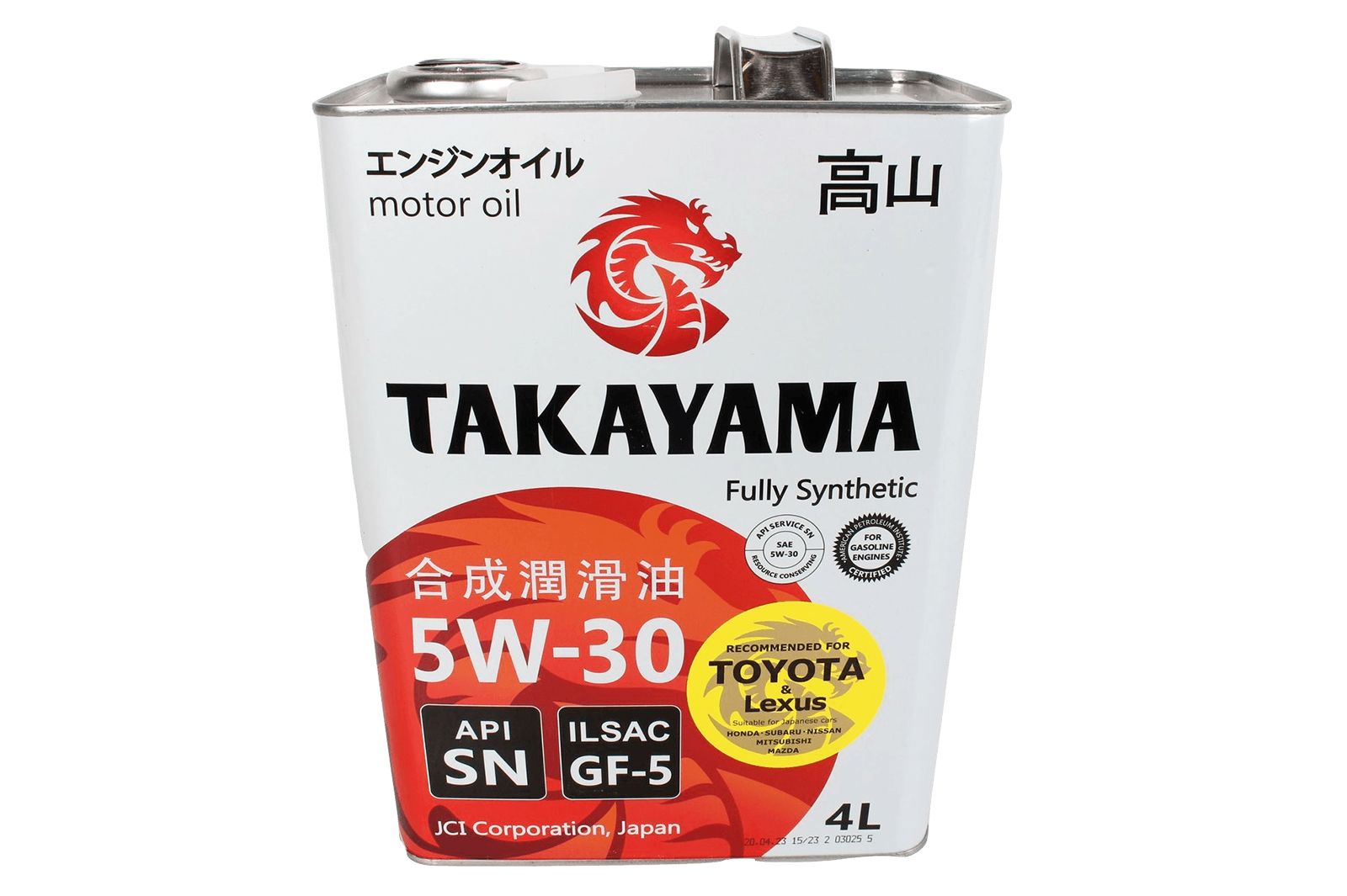 Масло Takayama 5w30 4л Купить