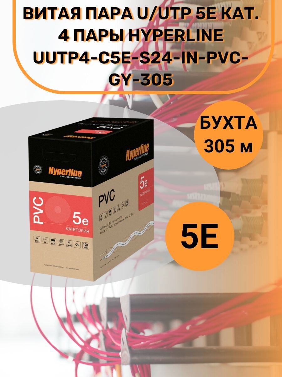 Uutp4 c5e s24 in pvc gy