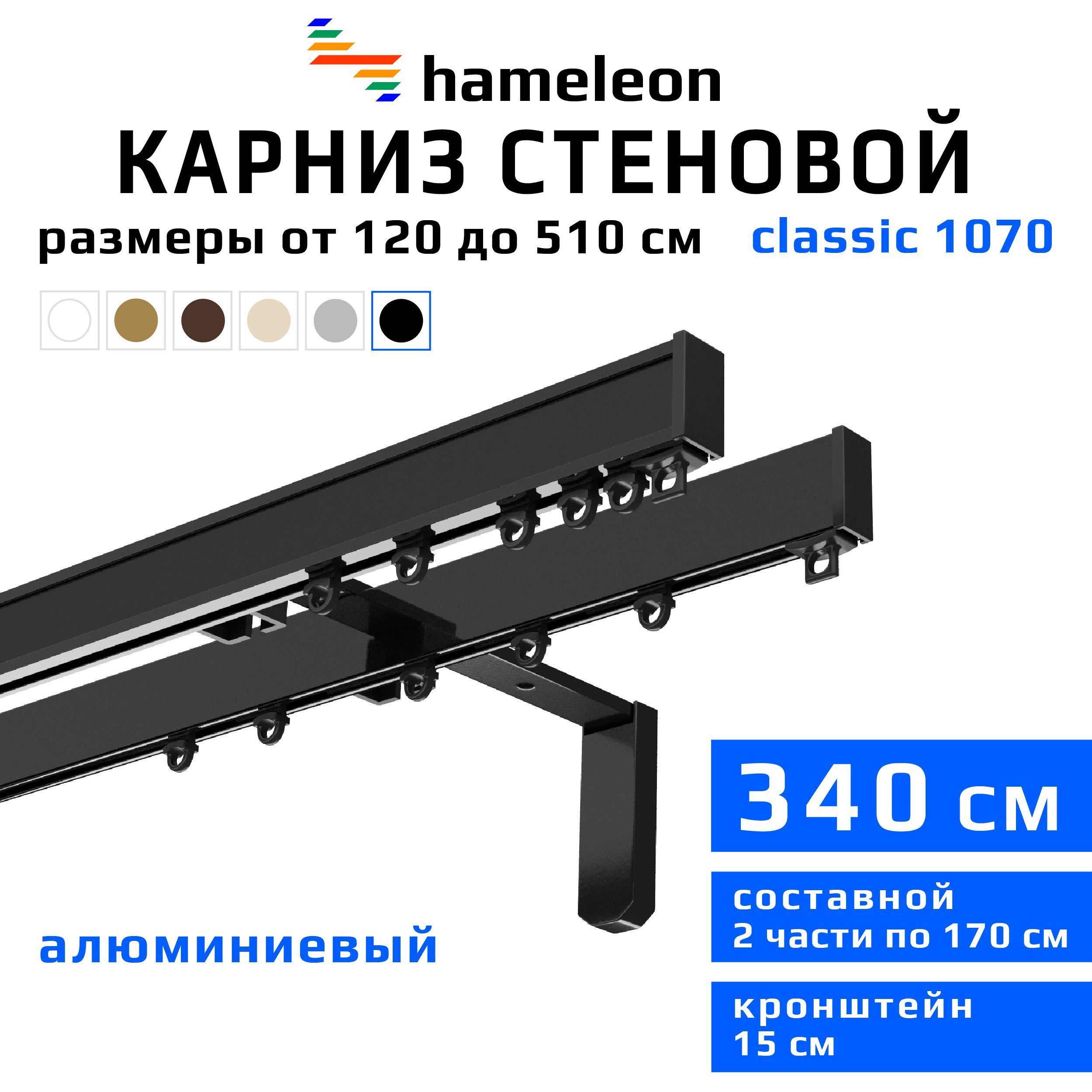 Карниз из профиля 2 ряда hameleon Прямой - купить по доступным ценам в  интернет-магазине OZON (608277735)