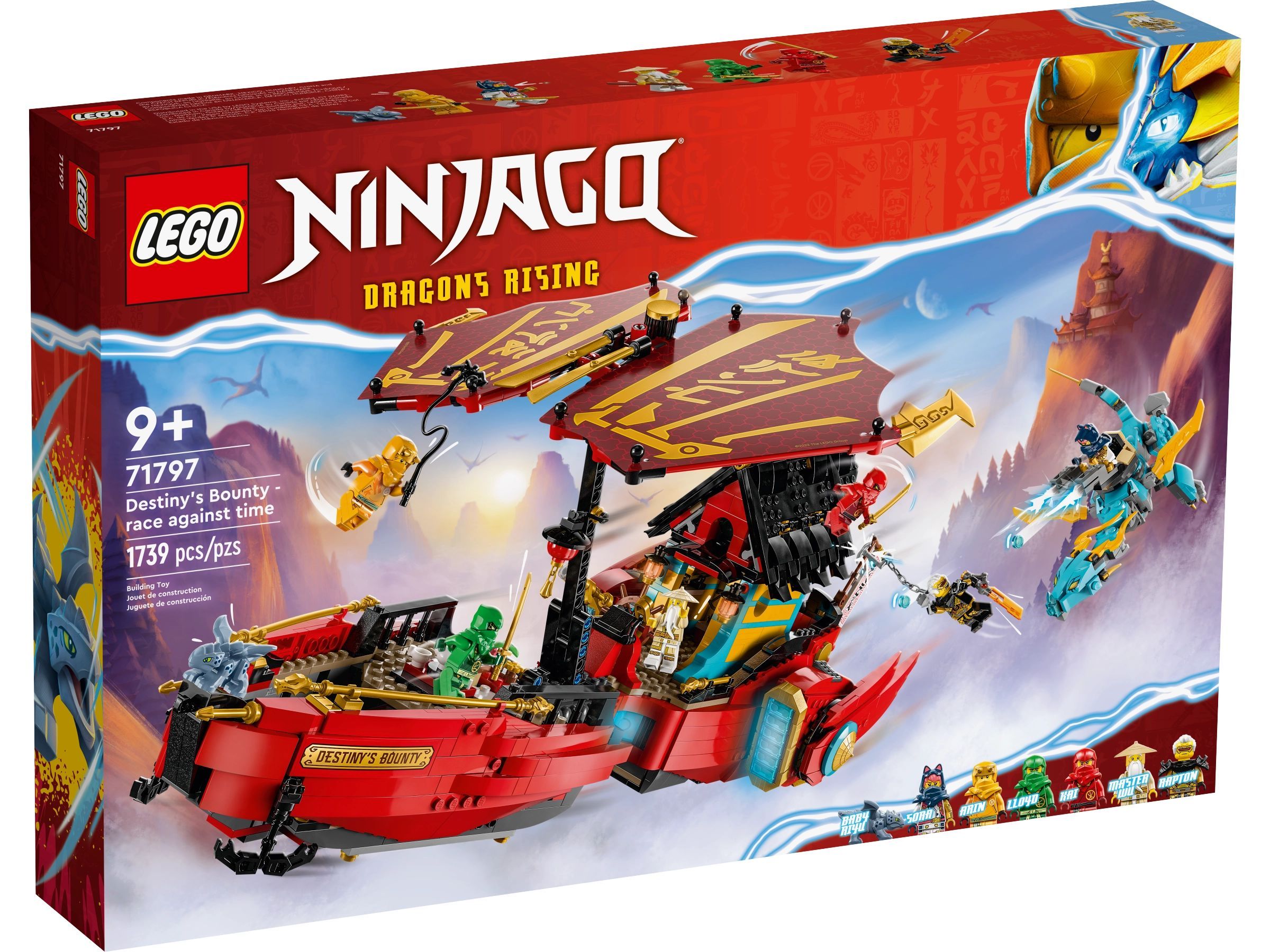 Конструктор LEGO NINJAGO Дар судьбы - гонка со временем, 1739 деталей, 9 +,  Лего 71797