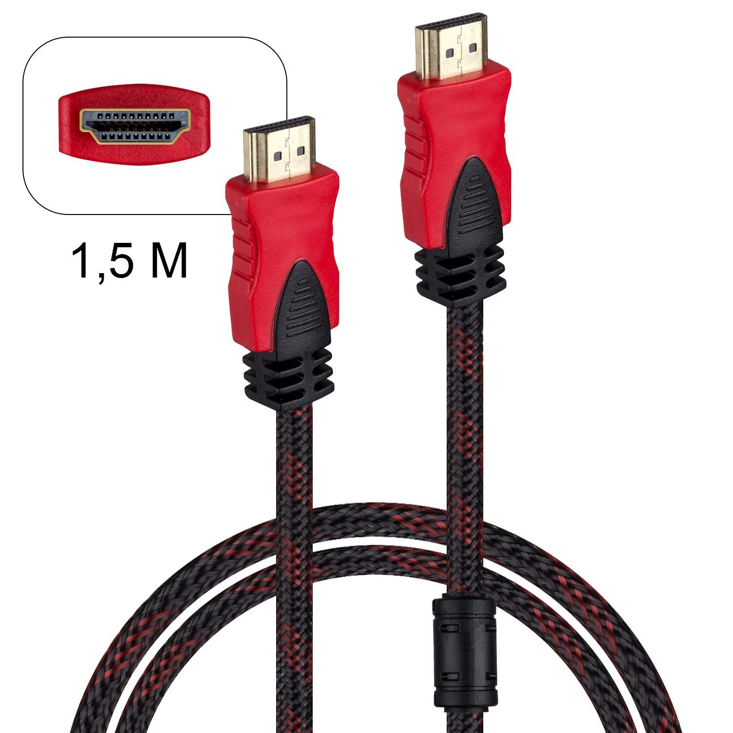 Cantell Аудиокабель HDMI/HDMI, 1 м, черный