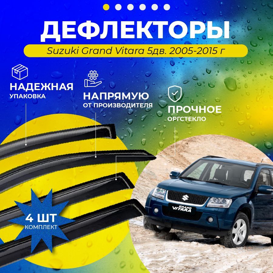 Дефлектор для окон Car Market cs1003310 Grand Vitara купить по выгодной  цене в интернет-магазине OZON (1046078663)