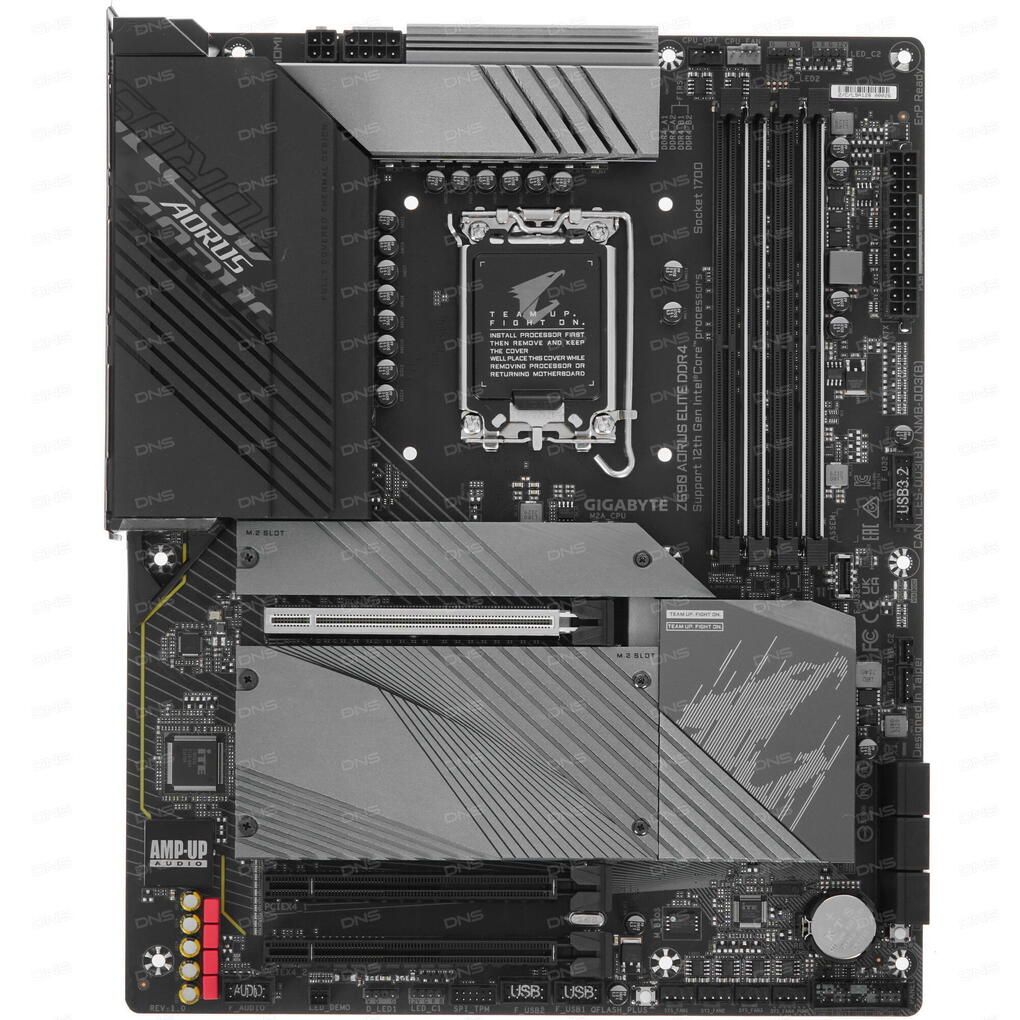 МатеринскаяплатаGIGABYTEZ690AORUSELITEDDR4(Z690AORUSELITEDDR4)-LGA1700,IntelZ690,4хDDR4-3200МГц,3хPCI-Ex16,4хM.2,Standard-ATX