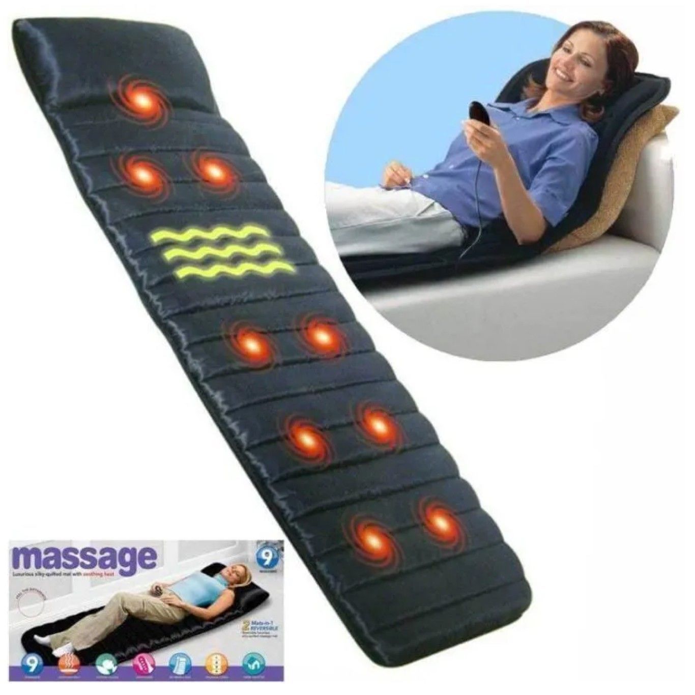 Массажный матрас с пультом управления massage mat
