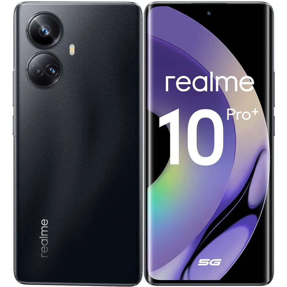 realmeСмартфон10ProPlus5GNFCDimensity1080OctaCore108MPTirpleCamera12/256ГБ,черный