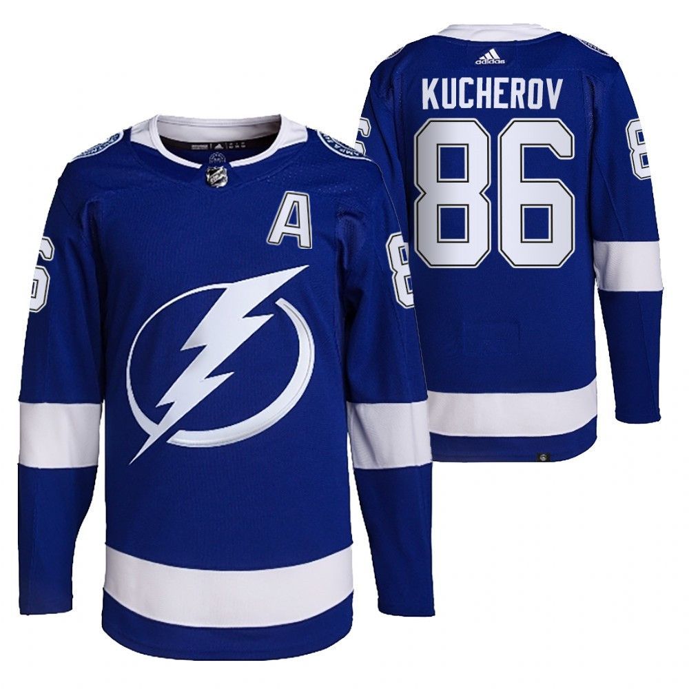 NHL джерси хоккейная Тампа Бэй Лайтнинг Tampa Bay Lightning Jersey 86 Nikita Kucherov