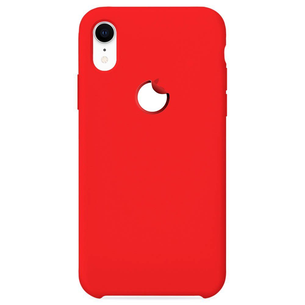 Силиконовый чехол для смартфона с логотипом Silicone Case на iPhone Xr /  Айфон Xr, красный - купить с доставкой по выгодным ценам в  интернет-магазине OZON (348903673)